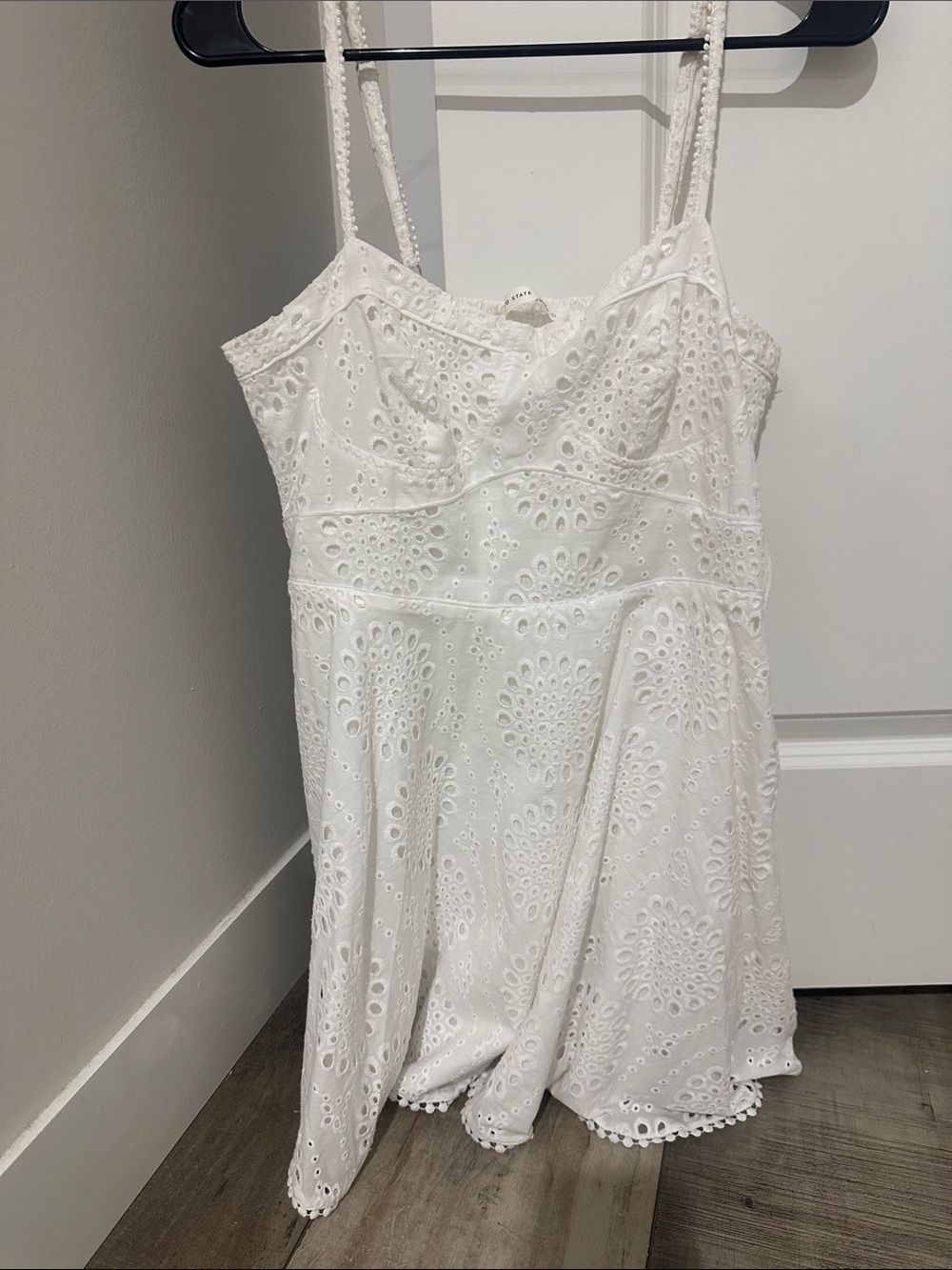 Altar'd State White Eyelet Lace Slip Dress